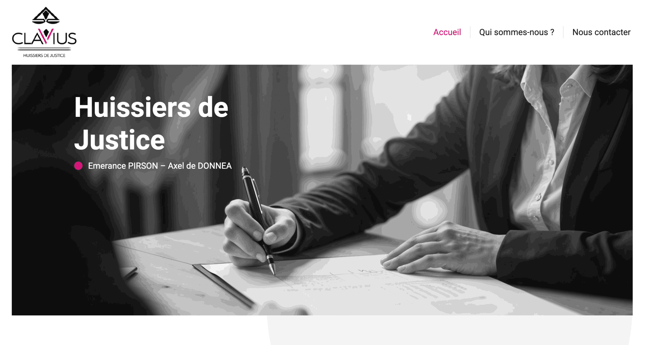 Site internet responsive développé pour Clavius