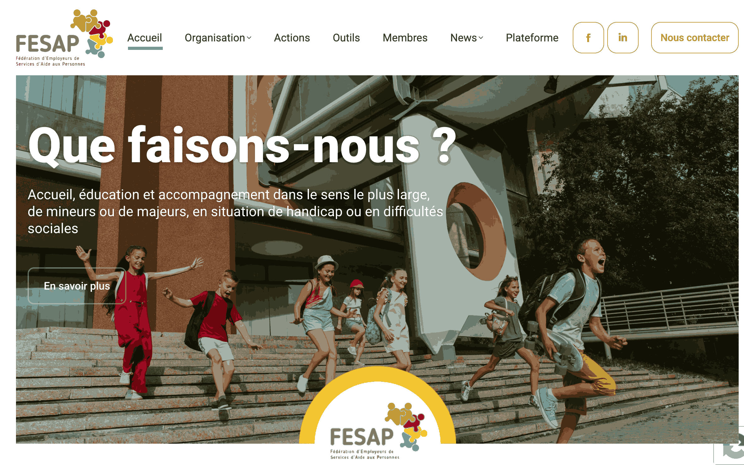 Site internet responsive créé pour la FESAP