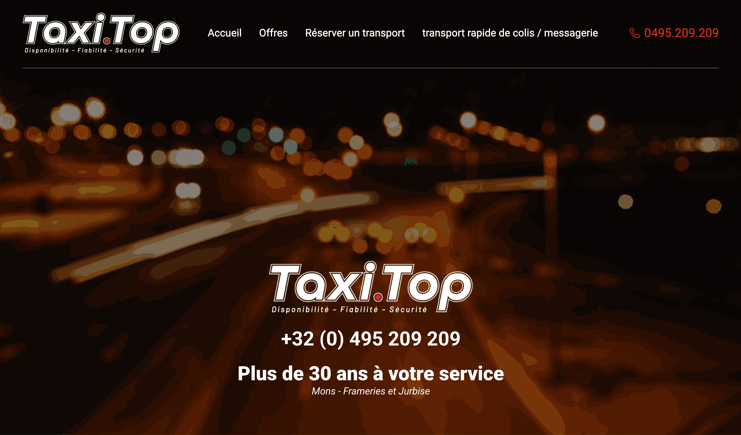 Site internet responsive Taxi Top développé par ZEO