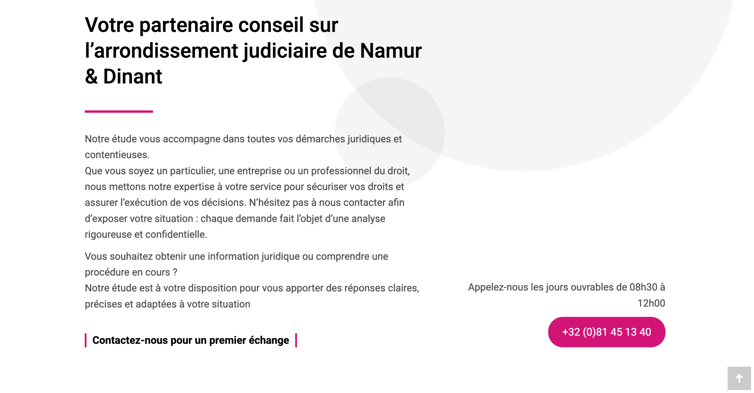 Domaines d'expertise du cabinet Clavius