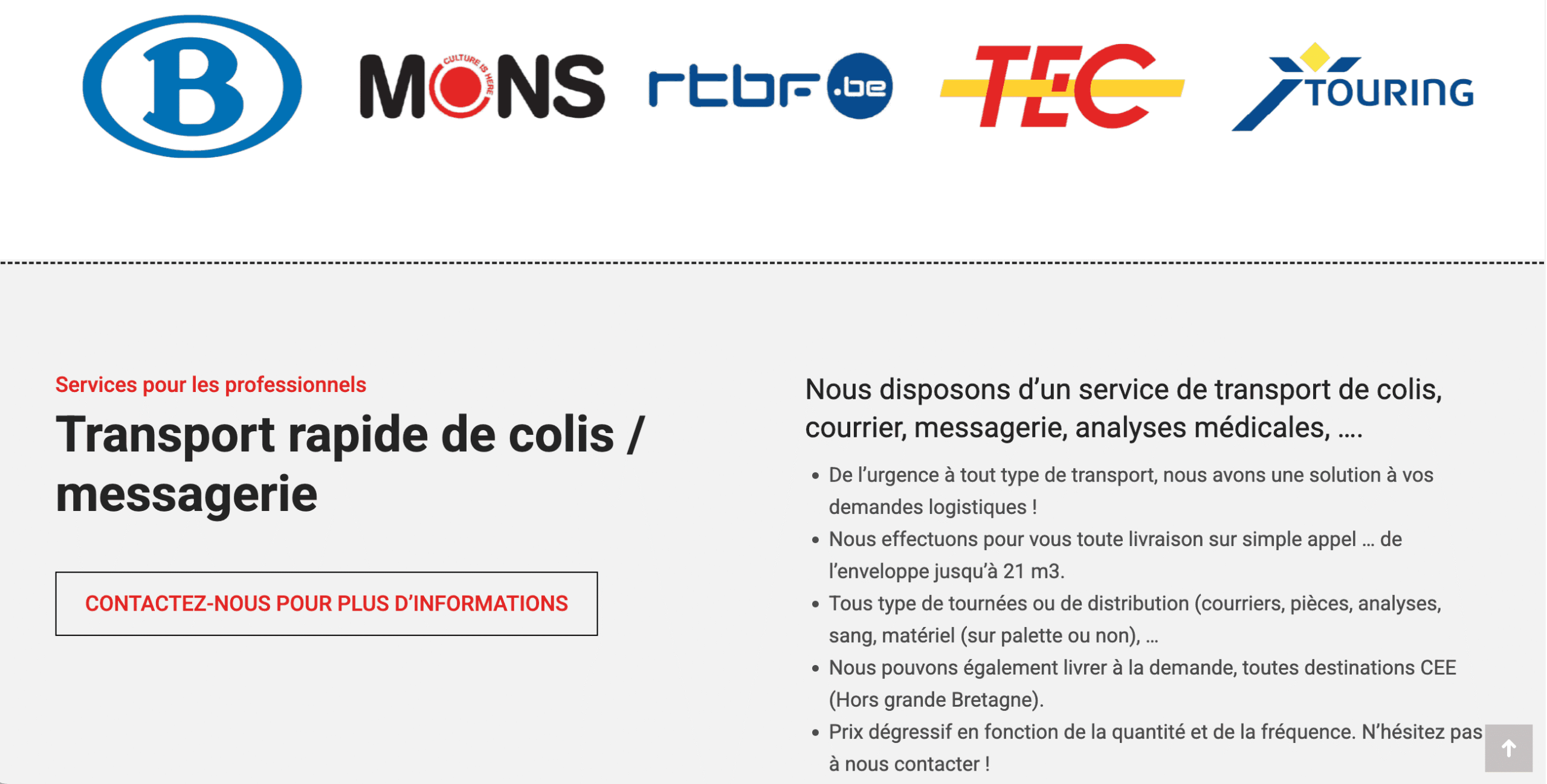 Services proposés par Taxi Top sur son site internet