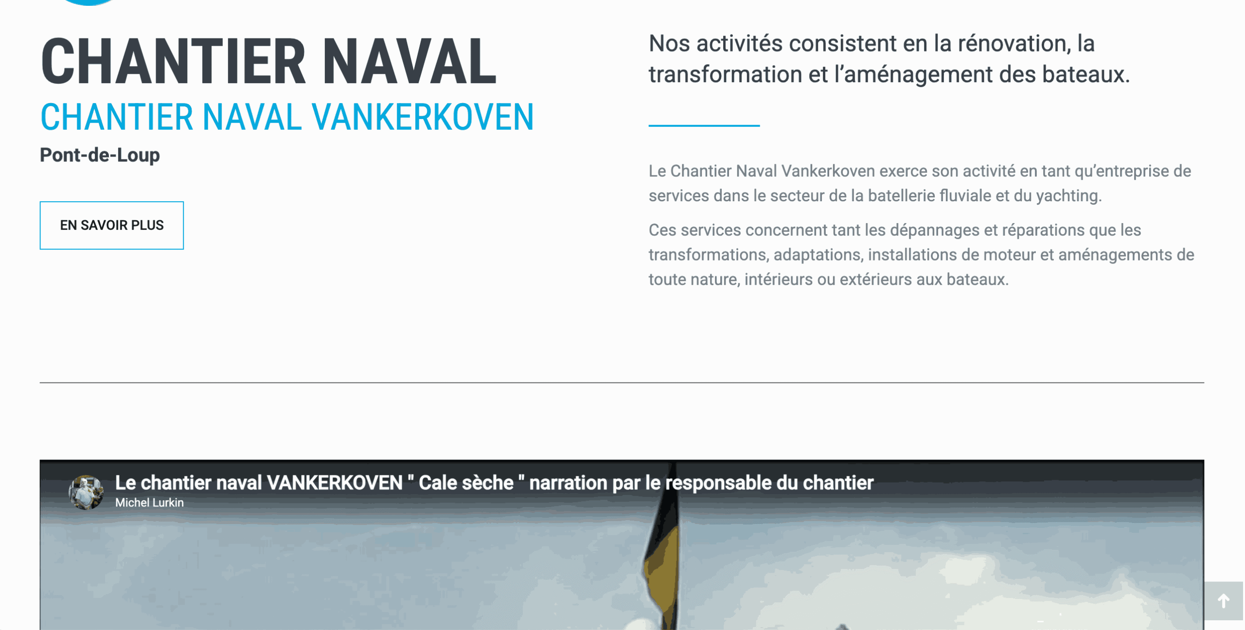 Services proposés par le Chantier Naval Vankerkoven