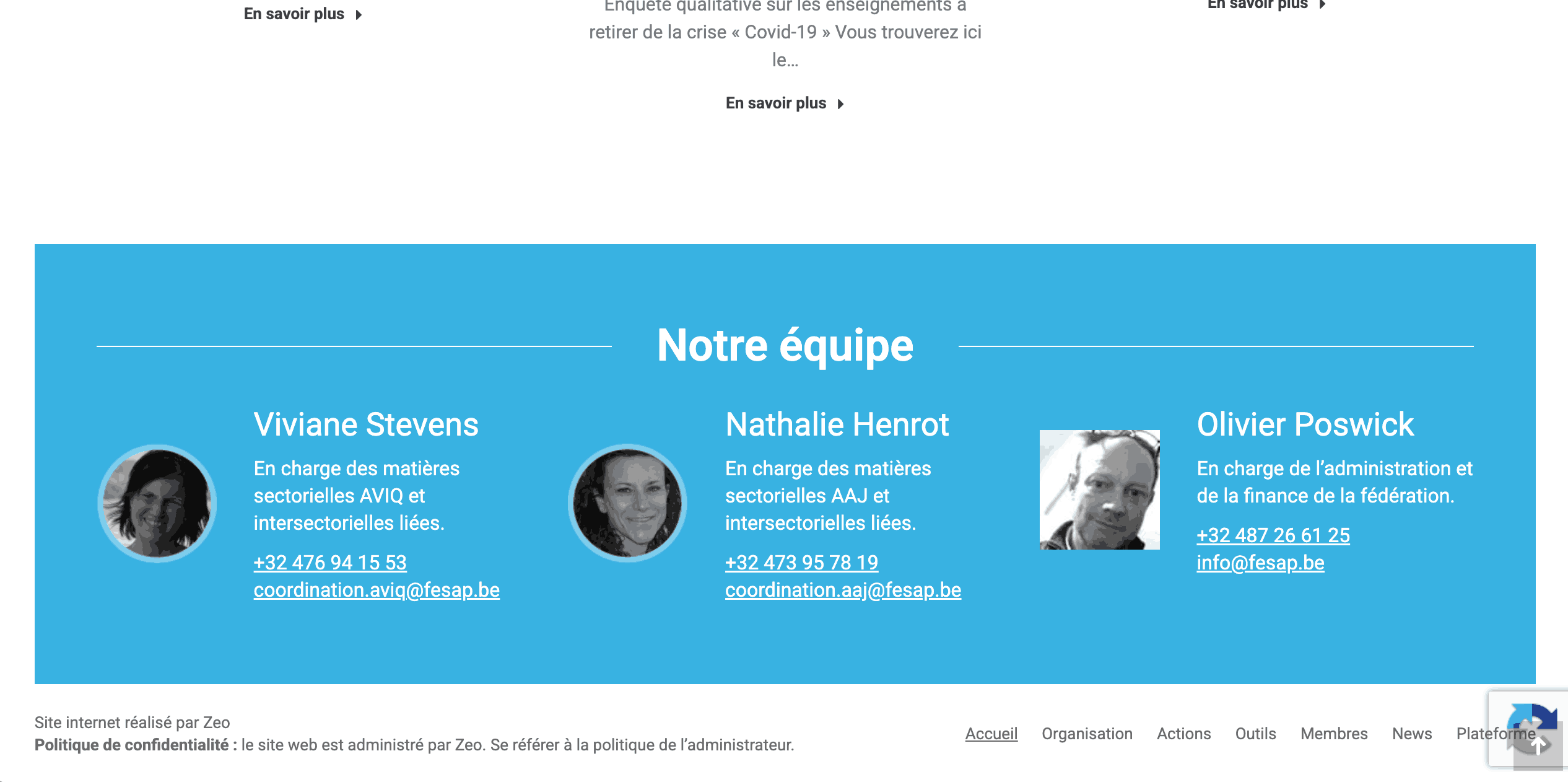 Création du site internet FESAP par l'agence web ZEO